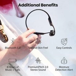 Shokz OpenRun Mini Bluetooth Open-Ear Endurance Headphones - Black 10 Shokz OpenRun Mini Bluetooth Open-Ear Endurance Headphones - Black -3C Electronics Store aftershokz openrun mini bluetooth open ear endurance headphones black 2