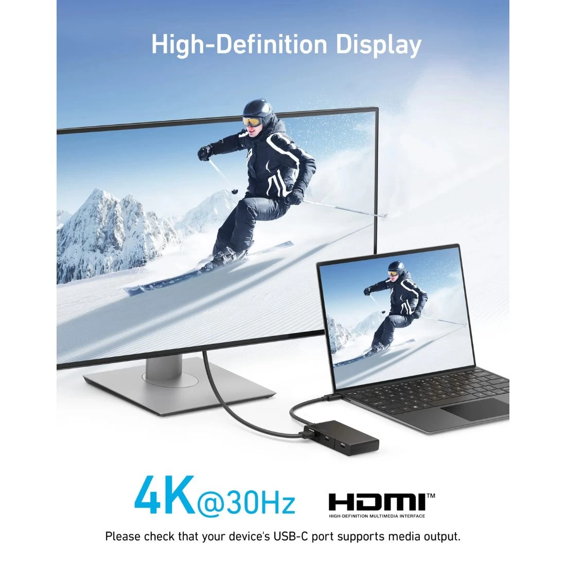 Anker 332 USB-C Hub (5-in-1, 4K HDMI) 7 Anker 332 USB-C Hub (5-in-1, 4K HDMI) - Image 5