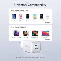 Anker 521 USB-C Charger Nano Pro 40W A2038T21 - White -3C Electronics Store anker 521 usb c charger5