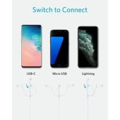 Anker PowerLine II 3-in-1 Cable - White -3C Electronics Store anker powerline ii 3 in 1 cable white 3