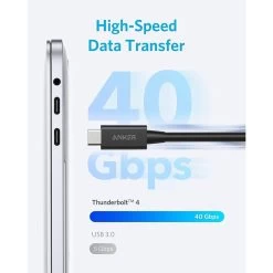 Anker USB-c To USB-C Thunderbolt 4 Cable 70cm A8859011 - Black -3C Electronics Store anker thunderbolt 4 3