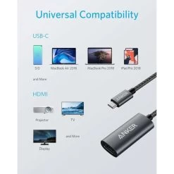 Anker 310 USB-C To HDMI Adapter - Grey -3C Electronics Store anker usb c to hdmi grey 4