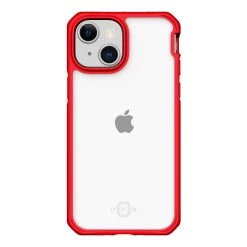 Itskins Hybrid Solid Drop Protection Case For IPhone 13 - Clear And Red