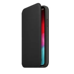 Apple IPhone XS Leather Folio - Black -3C Electronics Store apple iphone xs leather folio black 1