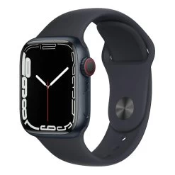 Apple Watch Series 7 45mm (GPS + Cellular) Midnight Aluminium Case W/ Midnight Sport Band