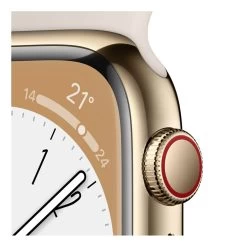 Apple Watch Series 8 45mm Gold Stainless Steel Case W/ Starlight Sport Band GPS + Cellular -3C Electronics Store apple watch series 8 45mm gold stainless steel case gps cellular 2