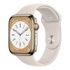 Apple Watch Series 8 45mm Gold Stainless Steel Case W/ Starlight Sport Band GPS + Cellular