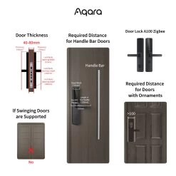 Aqara Smart Door Lock A100 ZNMS02ES - Black -3C Electronics Store aqara smart door lock a100 5