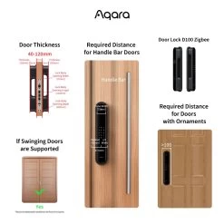 Aqara Smart Door Lock D100 ZNMS20LM - Black 11 Aqara Smart Door Lock D100 ZNMS20LM - Black -3C Electronics Store aqara smart door lock d100 4