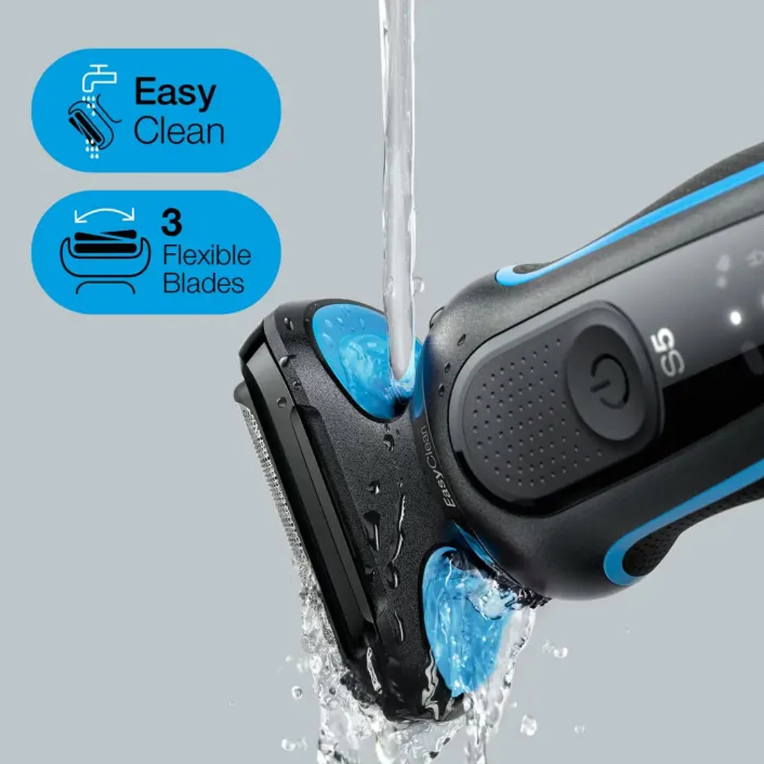 Braun Series 5 51-B1000s Wet & Dry Electric Shaver - Blue 5 Braun Series 5 51-B1000s Wet & Dry Electric Shaver - Blue - Image 3
