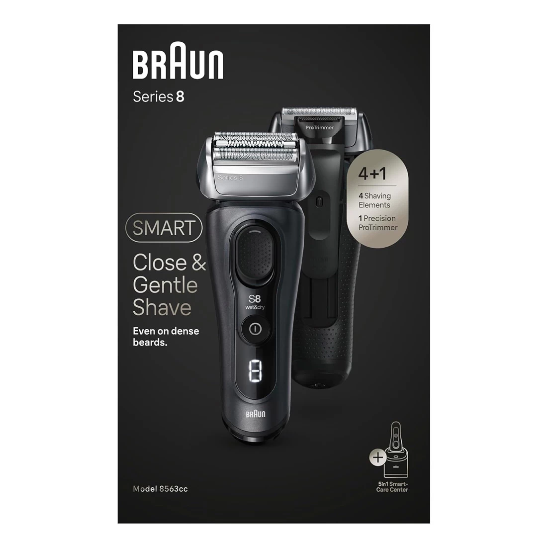 Braun Series 8 8563cc Wet & Dry Shaver W/ 5-in1 SmartCare Centre & Travel Case 7 Braun Series 8 8563cc Wet & Dry Shaver W/ 5-in1 SmartCare Centre & Travel Case - Image 5
