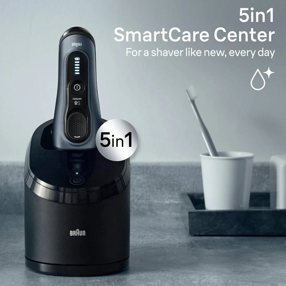 Braun Series 8 8563cc Wet & Dry Shaver W/ 5-in1 SmartCare Centre & Travel Case 5 Braun Series 8 8563cc Wet & Dry Shaver W/ 5-in1 SmartCare Centre & Travel Case - Image 3