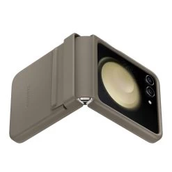 Samsung Galaxy Z Flip5 Flap ECO-Leather Case EF-VF731PAEGWW - Etoupe -3C Electronics Store case ef vf731paegww 3