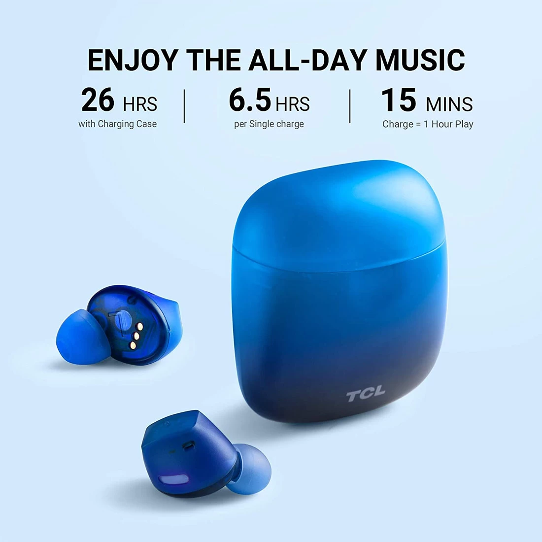 TCL SOCL500TWS Wireless Earbuds - Blue 6 TCL SOCL500TWS Wireless Earbuds - Blue - Image 4