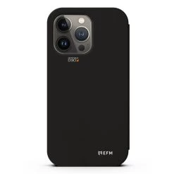 EFM Miami Leather Wallet Case Armour With D3O For IPhone 13 Pro Max - Smoke Black -3C Electronics Store efm miami wallet case armour with d3o suits iphone 13pro max 1