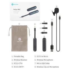 Feiyu MIC - Wireless Microphone For Cameras And Phones -3C Electronics Store feiyutech mic professional wireless audio recorder 1