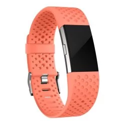 Fitbit Charge 2 Sports Band Large FB160SBCRL - Coral -3C Electronics Store fitbit charge 2 sports band large fb160sbcrl coral side2
