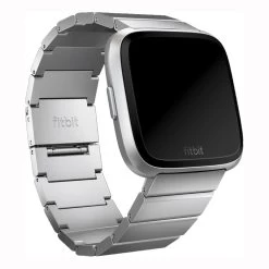 Fitbit Versa Band Metal Link Steel FB166MLSR - Silver -3C Electronics Store fitbit versa band metal link steel silver front