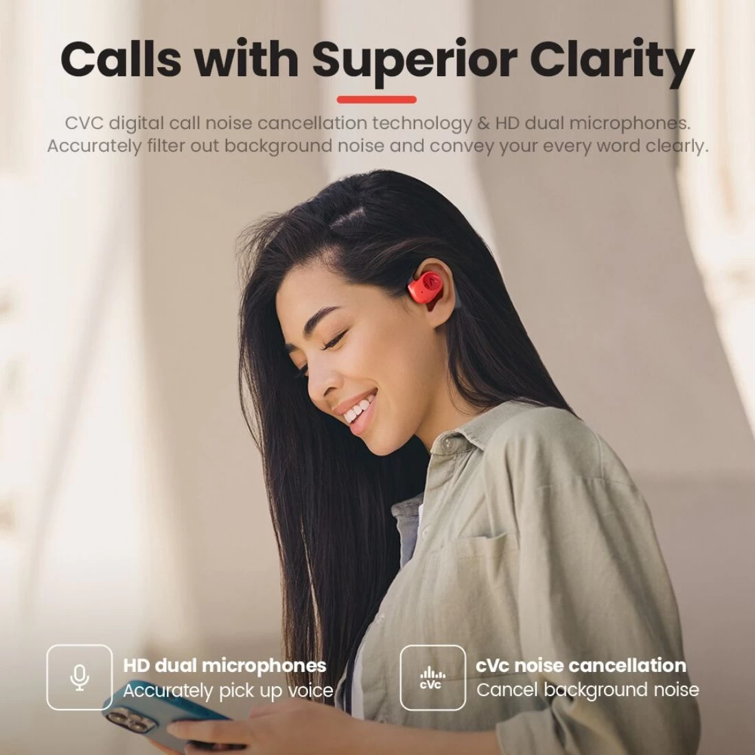 Haylou True Wireless Open Earbuds OW01 - Black 8 Haylou True Wireless Open Earbuds OW01 - Black - Image 6