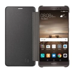 Huawei Mate 9 Smart View Flip Case - Mocha Brown -3C Electronics Store huawei mate9 flip mocha open