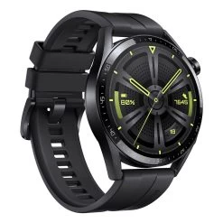 Huawei WATCH GT 3 Active Fluoroelastomer Strap 46mm Smart Watch Jupiter-B19S - Black -3C Electronics Store huawei watch gt 3 46mm blk 3