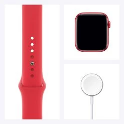 Apple Watch Series 6 40mm (GPS + Cellular) Aluminum Case W/ Red Sport Band M06R3X/A -3C Electronics Store jlkljl