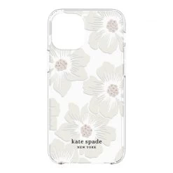 Kate Spade New York Protective Hardshell Case For IPhone 12 Mini - Hollyhock Floral Clear