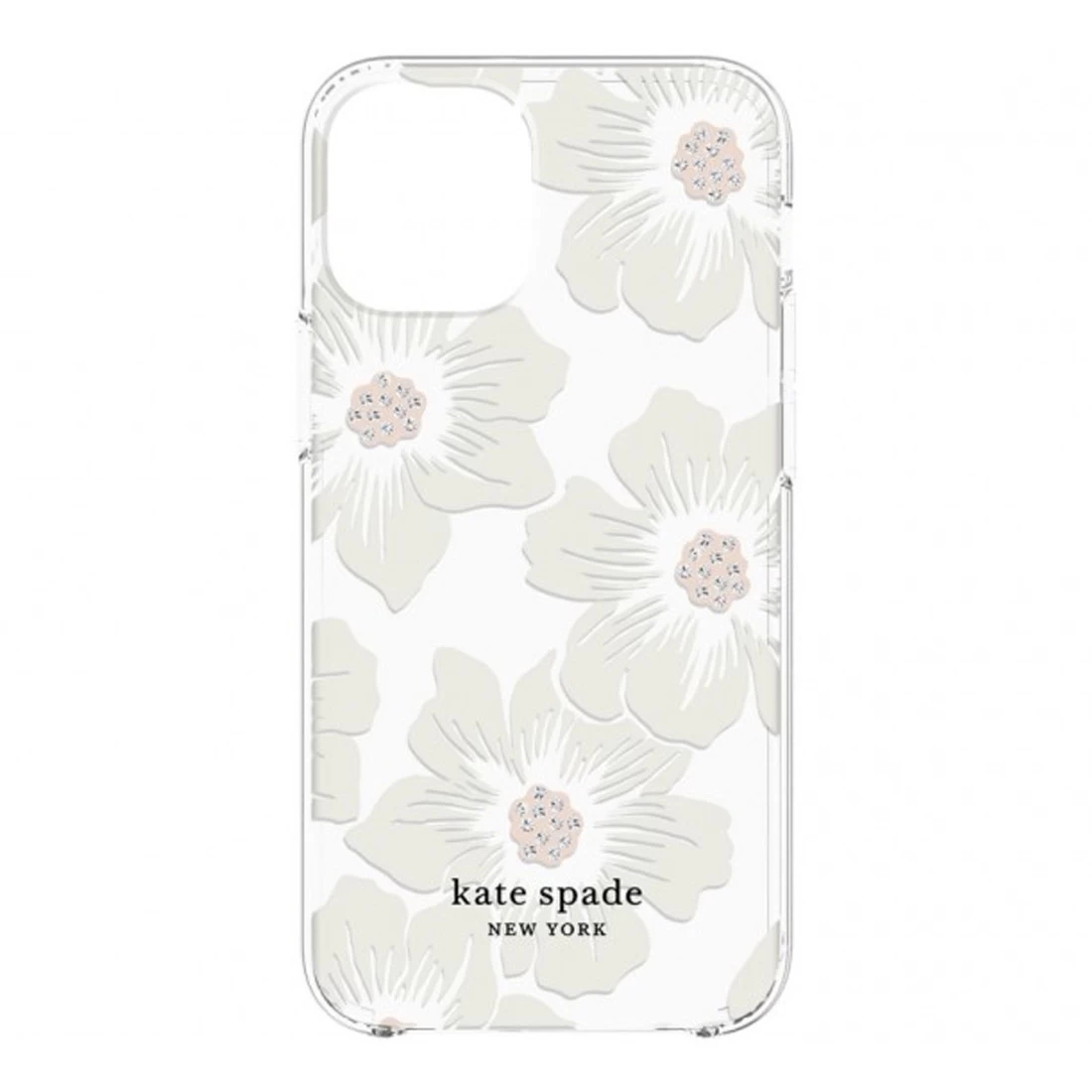 Kate Spade New York Protective Hardshell Case For IPhone 12 Mini - Hollyhock Floral Clear 3 Kate Spade New York Protective Hardshell Case For IPhone 12 Mini - Hollyhock Floral Clear