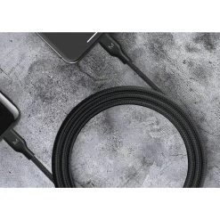 Moyork Cord 1.5m USB-A To Lightning Nylon Cable - Raven Black -3C Electronics Store moyork cord 1 5m usb a to lightning 4