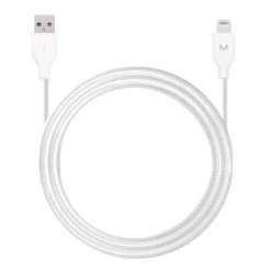 Moyork Cord 1.5m USB-A To Lightning Nylon Cable - Swan White