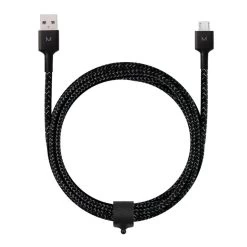 Moyork Cord+ 2m USB-A To Micro USB Nylon Cable - Raven Black