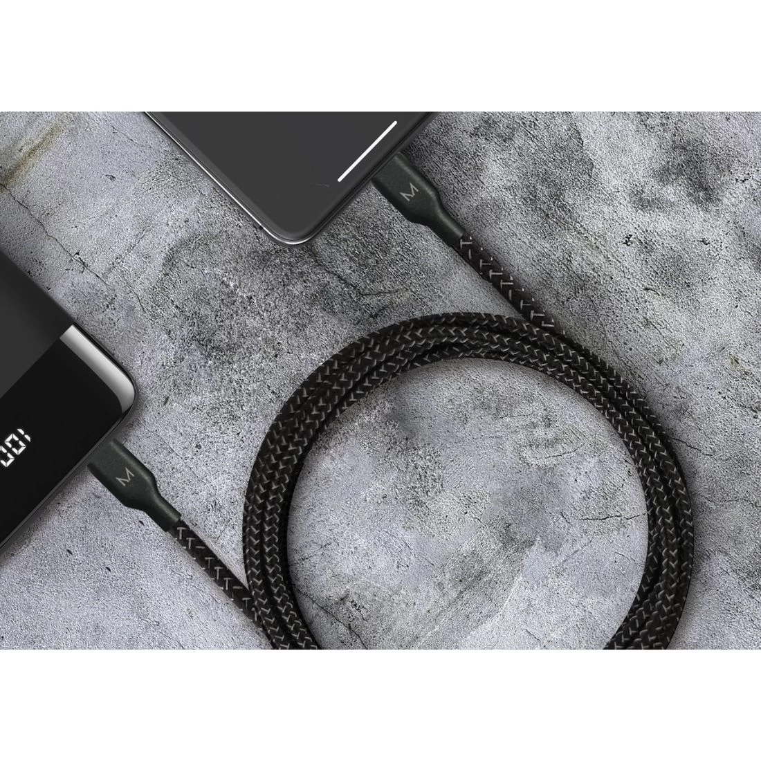 Moyork Cord+ 2m USB-A To Lightning Nylon Cable - Raven Black 6 Moyork Cord+ 2m USB-A To Lightning Nylon Cable - Raven Black - Image 4