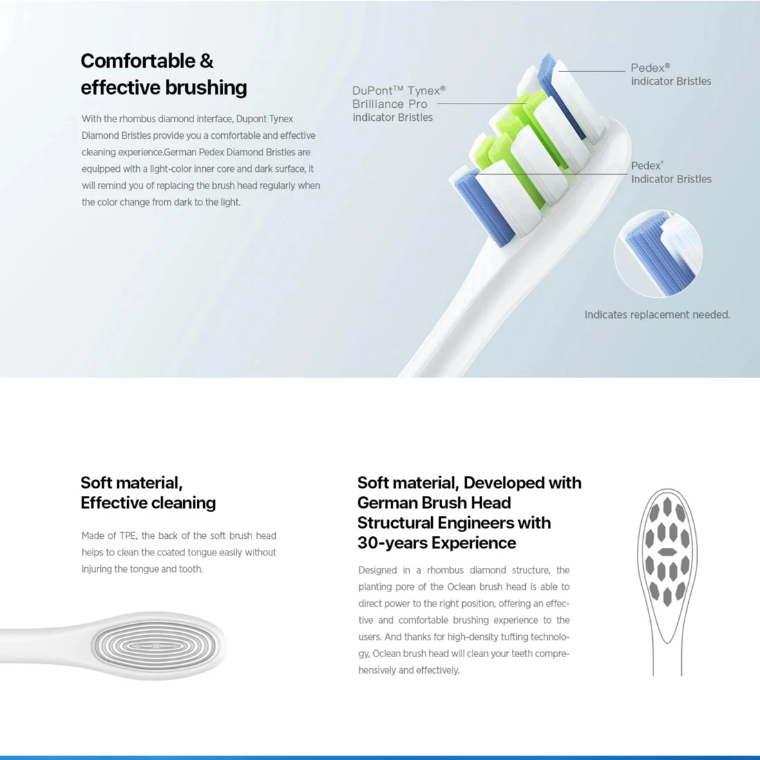 Oclean Standard Clean Brush Head 2 Pack - Black 5 Oclean Standard Clean Brush Head 2 Pack - Black - Image 3