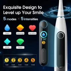 Oclean X10 Smart Electric Toothbrush - White Grey -3C Electronics Store oclean x10 smart toothbrushgrey 4