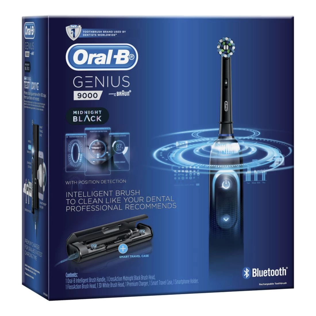 Oral B Oral-B Genius 9000 Electric Toothbrush With 3 Replacement Heads & Smart Travel Case - Black 6 Oral B Oral-B Genius 9000 Electric Toothbrush With 3 Replacement Heads & Smart Travel Case - Black - Image 4