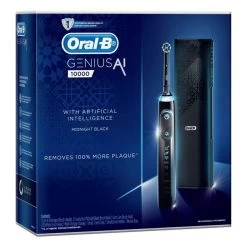 Oral B Oral-B Genius AI Electric Toothbrush With 3 Replacement Heads & Smart Travel Case - Black -3C Electronics Store oral b genius ai electric toothbrush with 3 replacement heads smart travel case black3