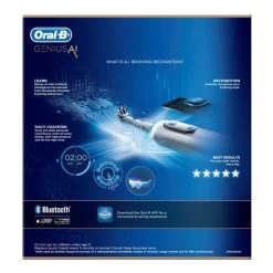 Oral B Oral-B Genius AI 10000 Electric Toothbrush With 3 Replacement Heads & Smart Travel Case - White 9 Oral B Oral-B Genius AI 10000 Electric Toothbrush With 3 Replacement Heads & Smart Travel Case - White -3C Electronics Store oral b genius ai electric toothbrush with 3 replacement heads smart travel case white4