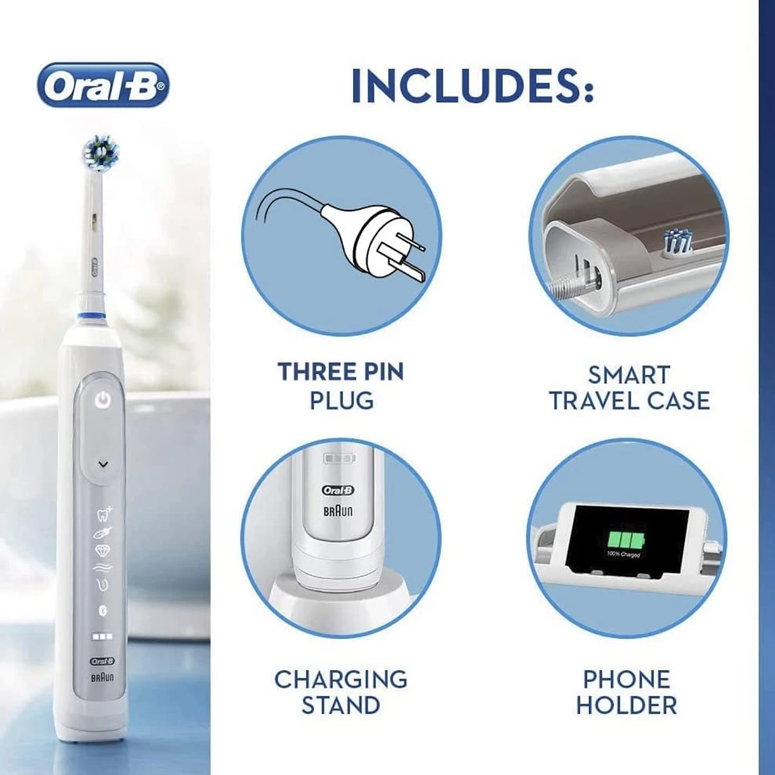 Oral B Oral-B Genius 9000 Electric Toothbrush - White 5 Oral B Oral-B Genius 9000 Electric Toothbrush - White - Image 3