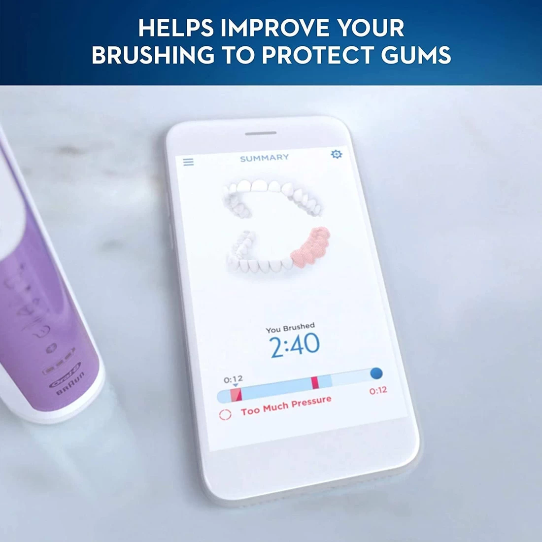 Oral B Oral-B Genius 9000 Electric Toothbrush - Rose Gold 6 Oral B Oral-B Genius 9000 Electric Toothbrush - Rose Gold - Image 4