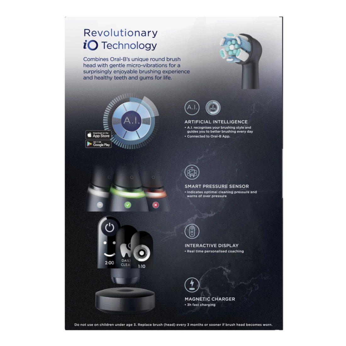 Oral B Oral-B IO 7 Series Rechargeable Toothbrush With Travel Case - Black 7 Oral B Oral-B IO 7 Series Rechargeable Toothbrush With Travel Case - Black - Image 5