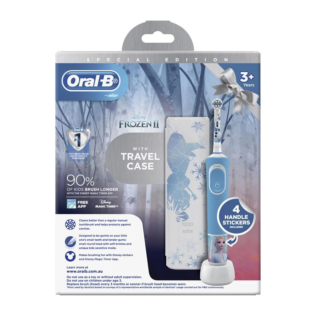 Oral B Oral-B Pro 100 Kids 3+Years Electric Toothbrush - Frozen 4 Oral B Oral-B Pro 100 Kids 3+Years Electric Toothbrush - Frozen - Image 2
