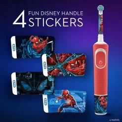 Oral B Oral-B Pro 100 Kids 3+Years Electric Toothbrush - Spiderman 10 Oral B Oral-B Pro 100 Kids 3+Years Electric Toothbrush - Spiderman -3C Electronics Store oral b power toothbrush pro 100 kids spiderman rechargable toothbrush 3