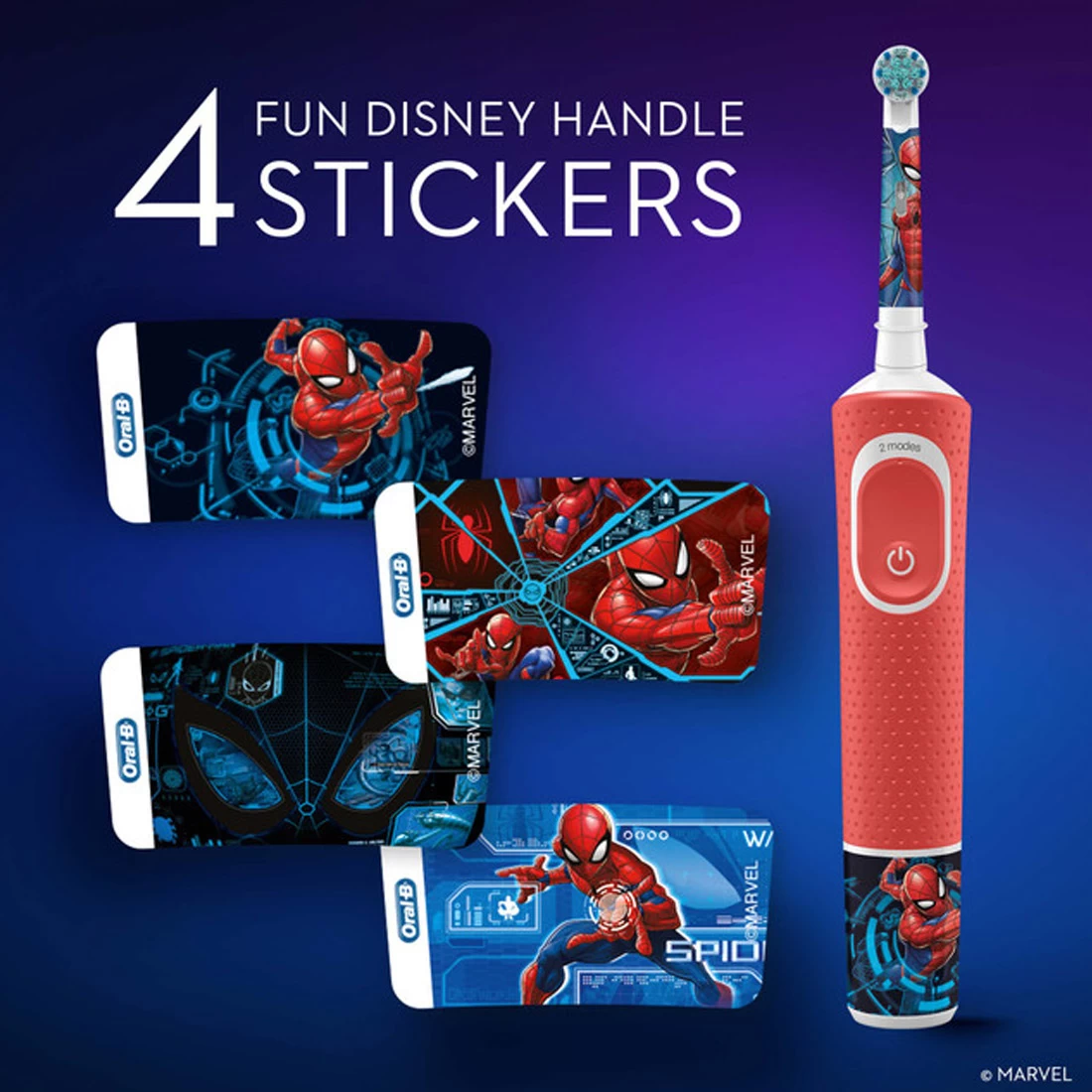 Oral B Oral-B Pro 100 Kids 3+Years Electric Toothbrush - Spiderman 6 Oral B Oral-B Pro 100 Kids 3+Years Electric Toothbrush - Spiderman - Image 4