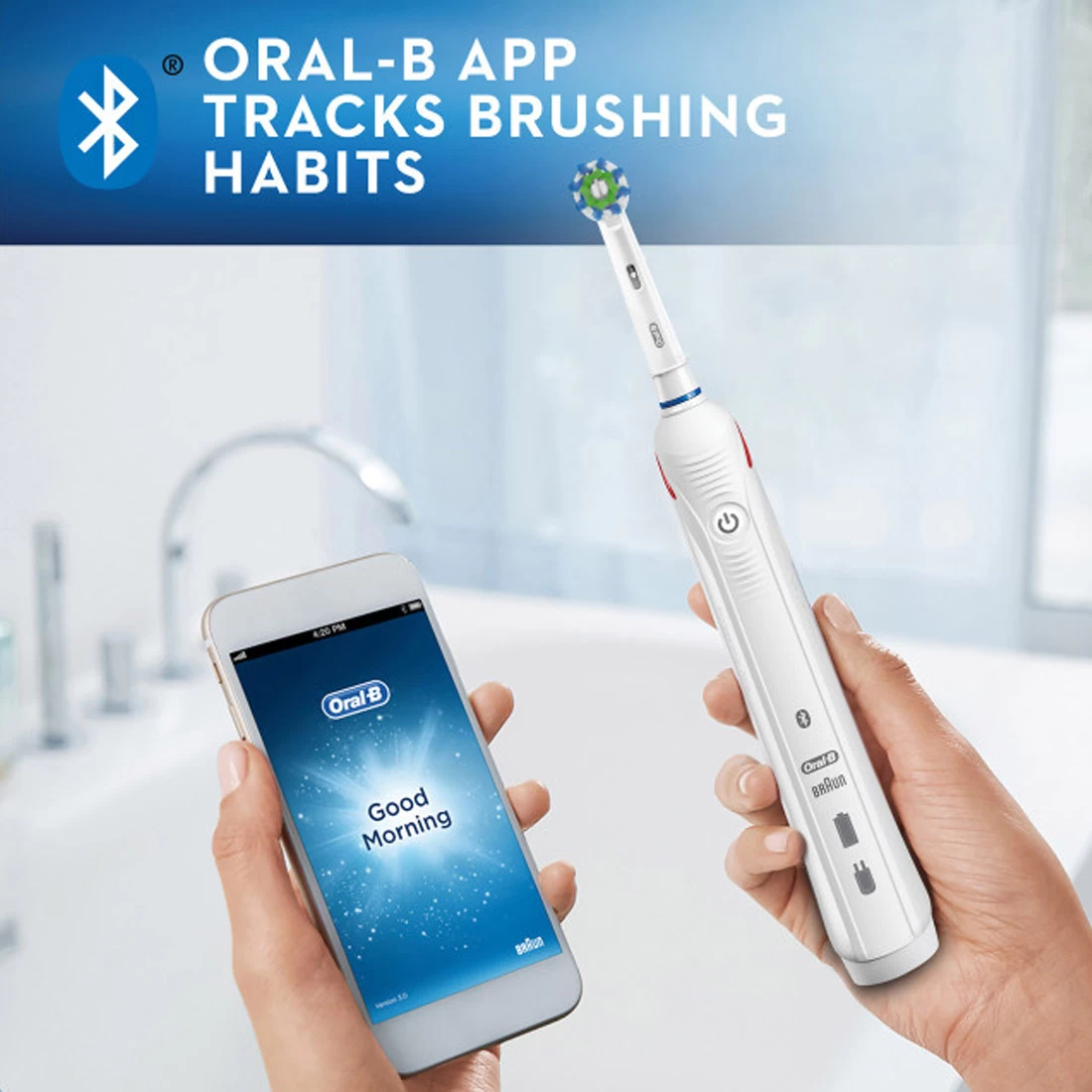 Oral B Oral-B SMART 5500 Electric Toothbrush +3 Refills With Travel Case - White 6 Oral B Oral-B SMART 5500 Electric Toothbrush +3 Refills With Travel Case - White - Image 4