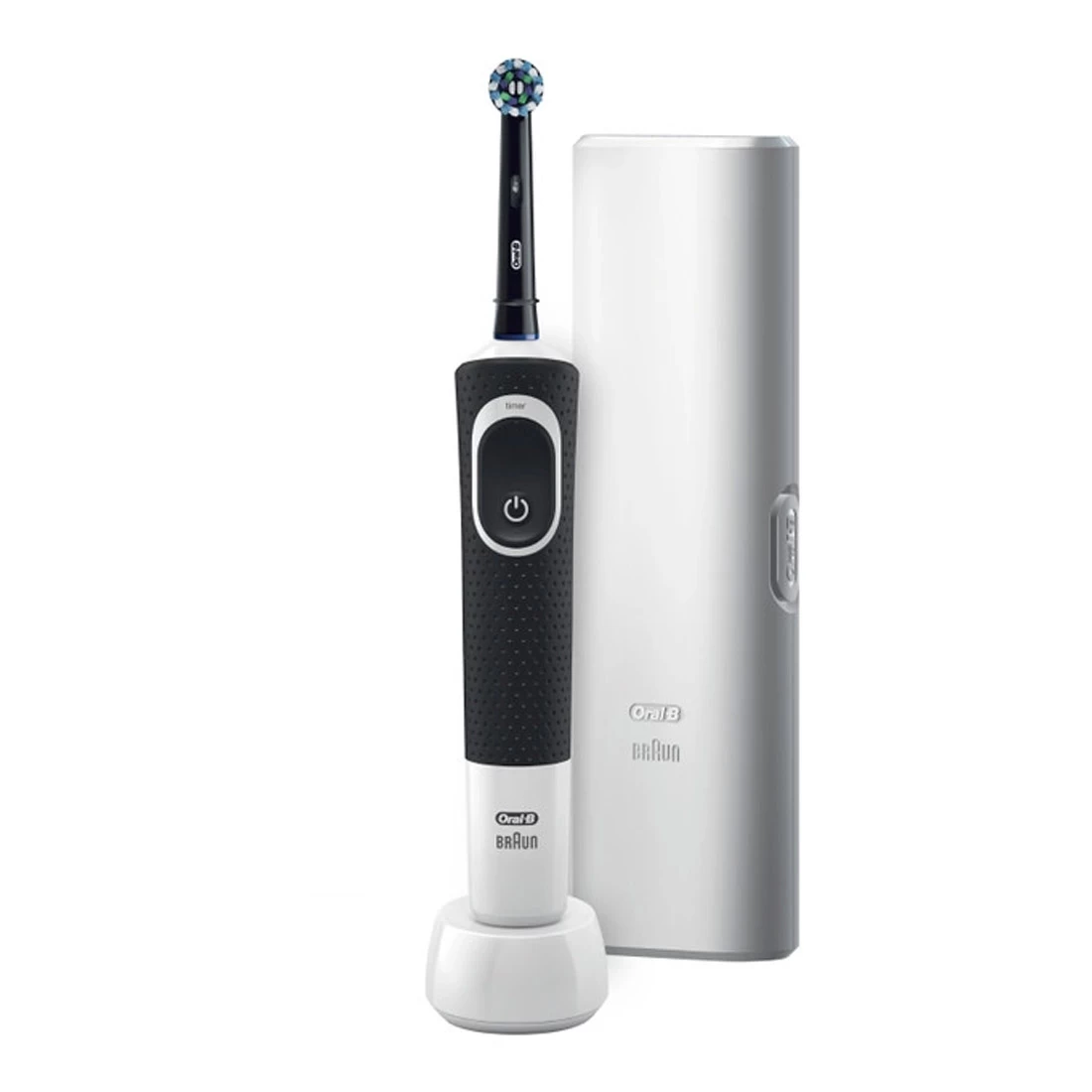 Oral B Oral-B Pro 100 CrossAction Electric Toothbrush W/ Travel Case - Black 3 Oral B Oral-B Pro 100 CrossAction Electric Toothbrush W/ Travel Case - Black