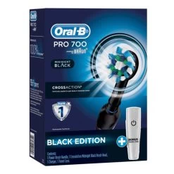 Oral B Oral-B Pro 700 Electric Toothbrush - Midnight Black -3C Electronics Store oral b pro 700 electric toothbrush midnight black3