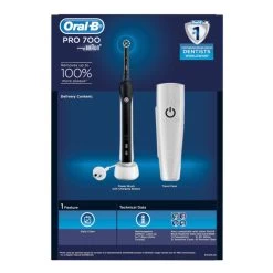 Oral B Oral-B Pro 700 Electric Toothbrush - Midnight Black -3C Electronics Store oral b pro 700 electric toothbrush midnight black4