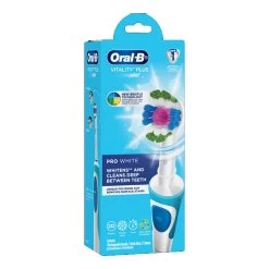 Oral B Oral-B Vitality Plus Pro Electric Toothbrush - White 7 Oral B Oral-B Vitality Plus Pro Electric Toothbrush - White -3C Electronics Store oral b vitality plus power toothbrush pro white 1
