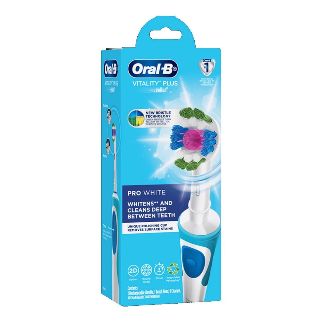 Oral B Oral-B Vitality Plus Pro Electric Toothbrush - White 5 Oral B Oral-B Vitality Plus Pro Electric Toothbrush - White - Image 3