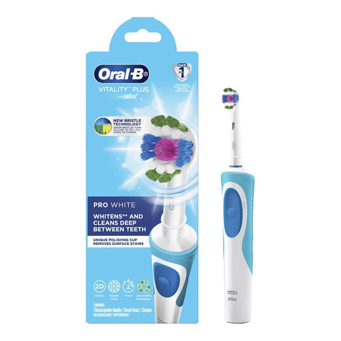 Oral B Oral-B Vitality Plus Pro Electric Toothbrush - White 3 Oral B Oral-B Vitality Plus Pro Electric Toothbrush - White